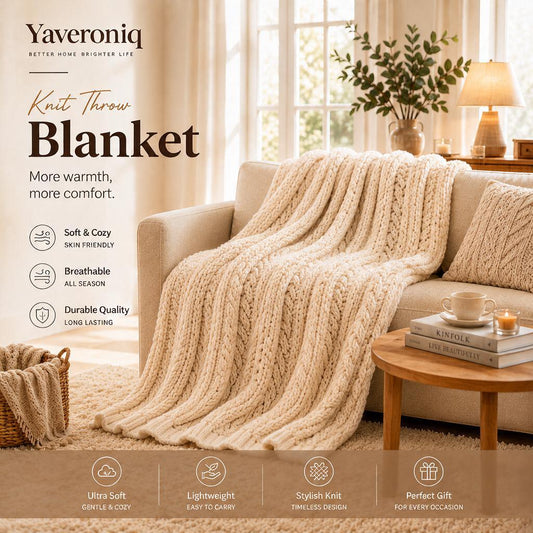 Yaveroniq™ Chunky Knit Throw Blanket