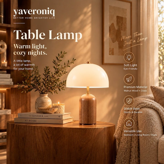 Yaveroniq™ Wooden Table Lamp